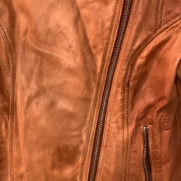 Barneys Originals brown leather jacket - Picture 4 of 6